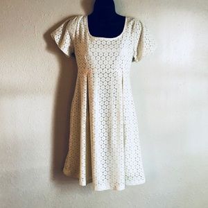 H&M Cream Colored Lace Babydoll Dress